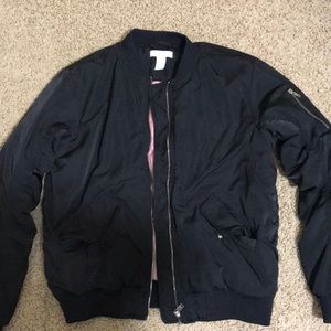 Black H and M bomber jacket